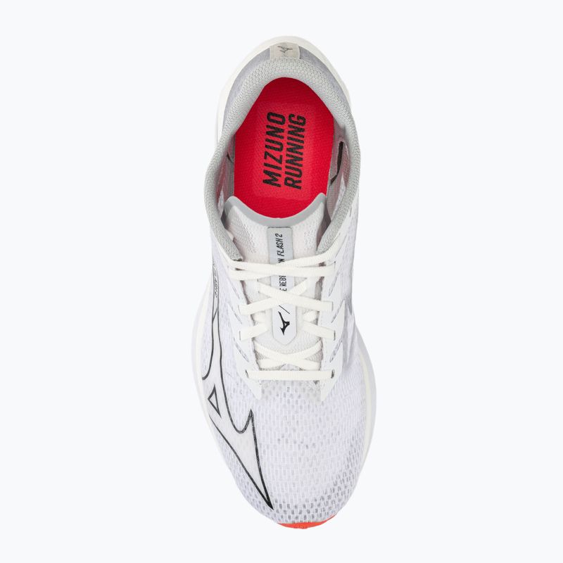 Vyriški bėgimo bateliai Mizuno Wave Rebellion Flash 2 white/black/harbor mist 5