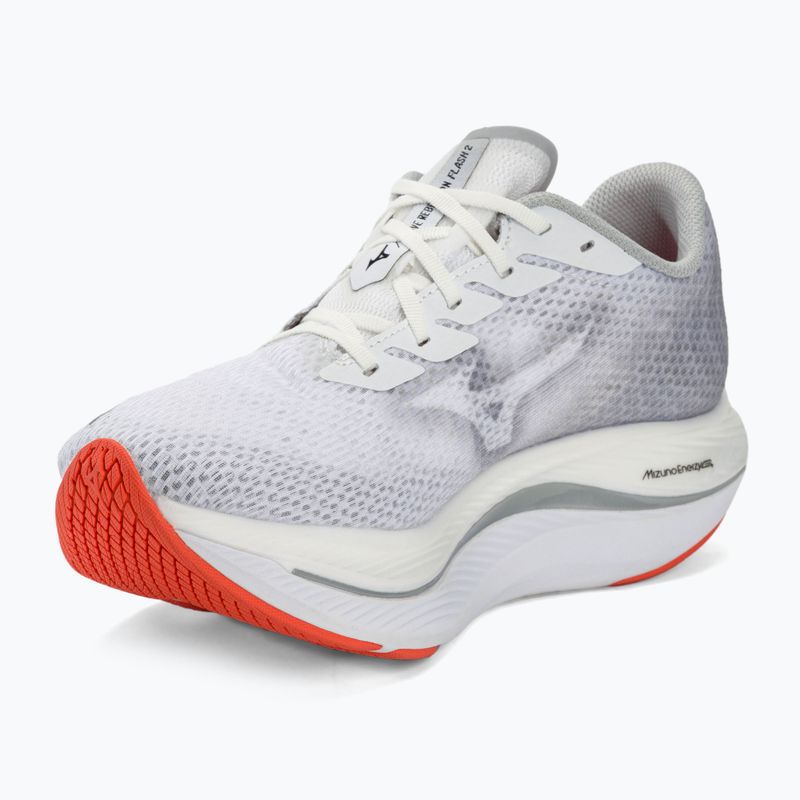 Vyriški bėgimo bateliai Mizuno Wave Rebellion Flash 2 white/black/harbor mist 7
