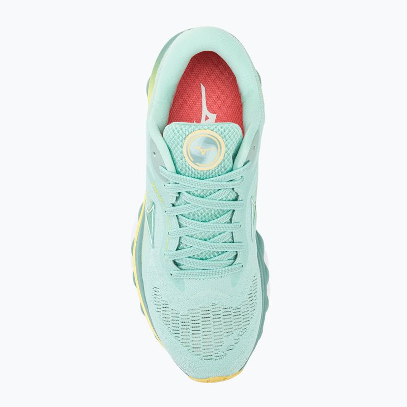 Moteriški bėgimo bateliai Mizuno Wave Sky 7 eggshell blue/white/sunshine 7