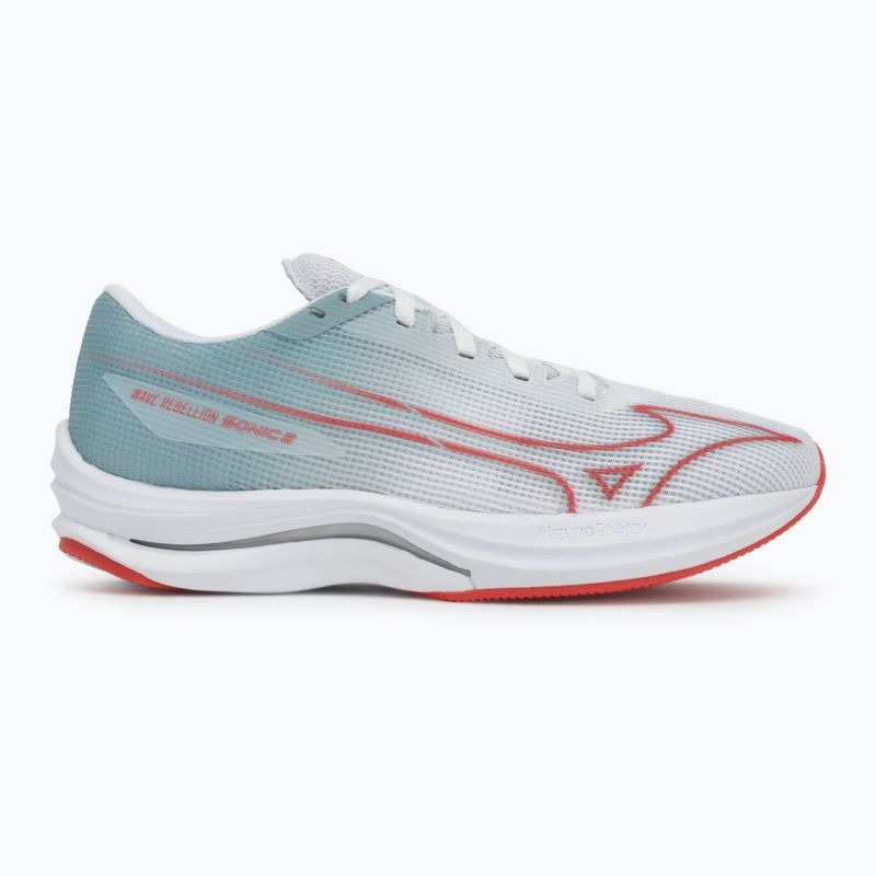 Moteriški bėgimo bateliai Mizuno Wave Rebellion Sonic 2 river white/cayenne/gray mist 2