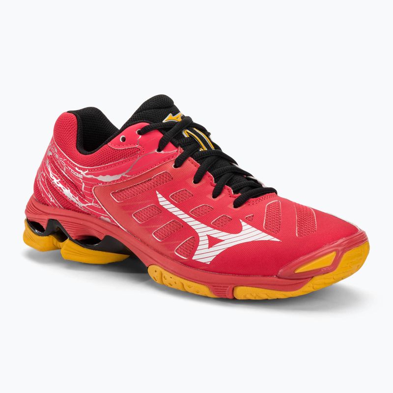 Vyriški tinklinio bateliai Mizuno Wave Voltage radiant red/white/carrot curl