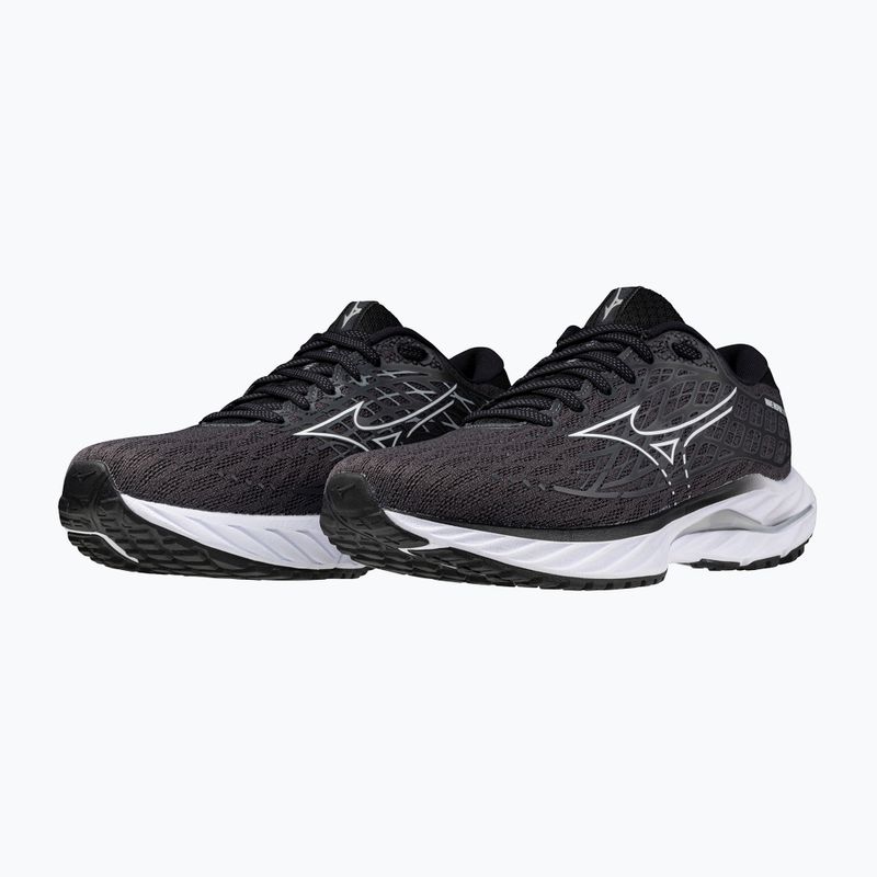 Moteriški bėgimo batai Mizuno Wave Inspire 20  ebony/ white/ black 8