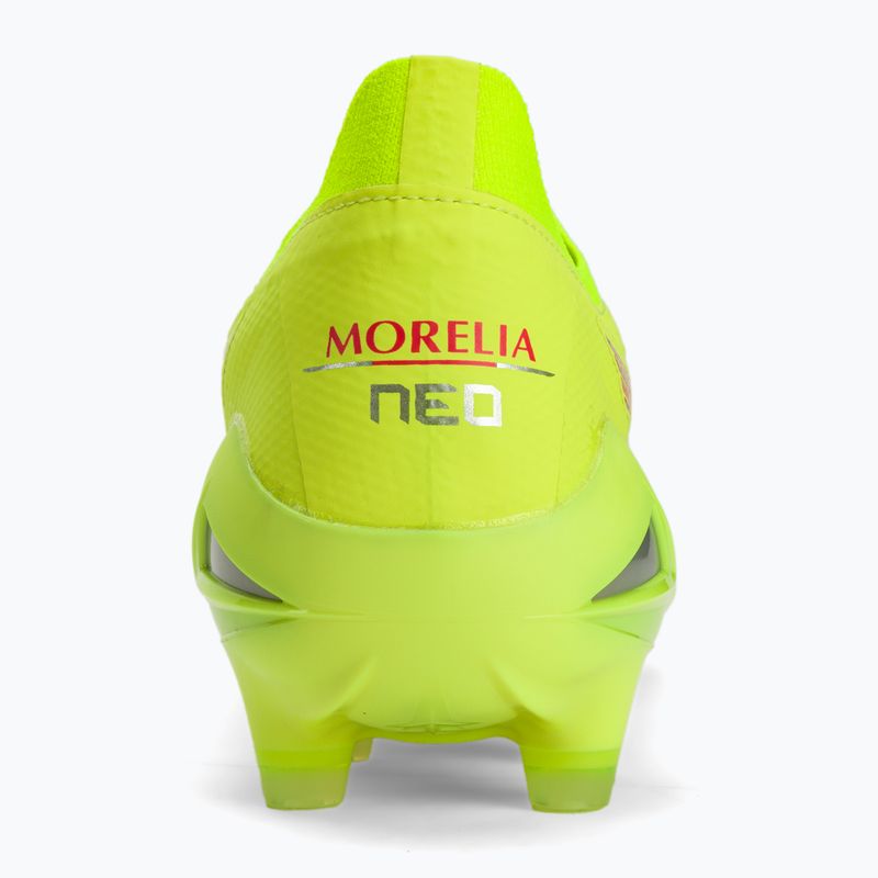 Vyriški futbolo batai Mizuno Morelia Neo IV Β Elite MD safety yellow/fiery coral 2/galaxy silver 8