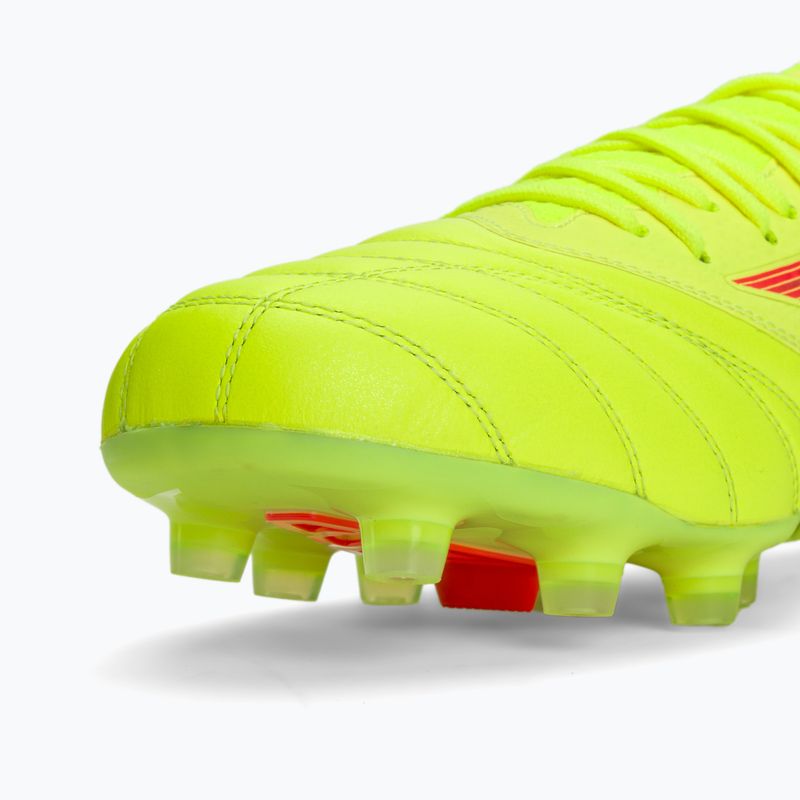 Vyriški futbolo batai Mizuno Morelia Neo IV Β Elite MD safety yellow/fiery coral 2/galaxy silver 9