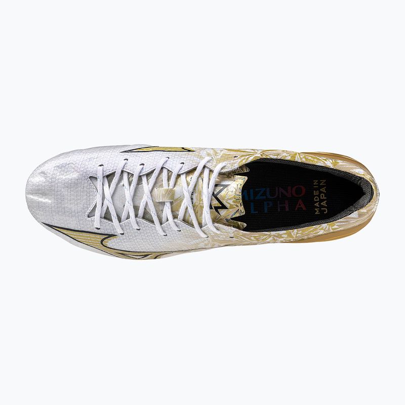 Vyriški futbolo batai Mizuno Αlpha Japan Md white/ge gold/black 10