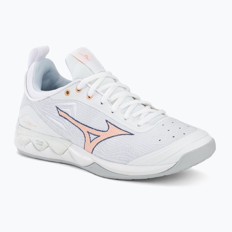 Moteriški tinklinio batai Mizuno Wave Luminous 2 white/navy peony/peach parfait