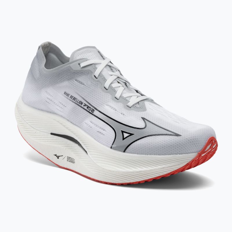 Vyriški bėgimo bateliai Mizuno Wave Rebellion Pro 2 white/harbor mist/cayenne