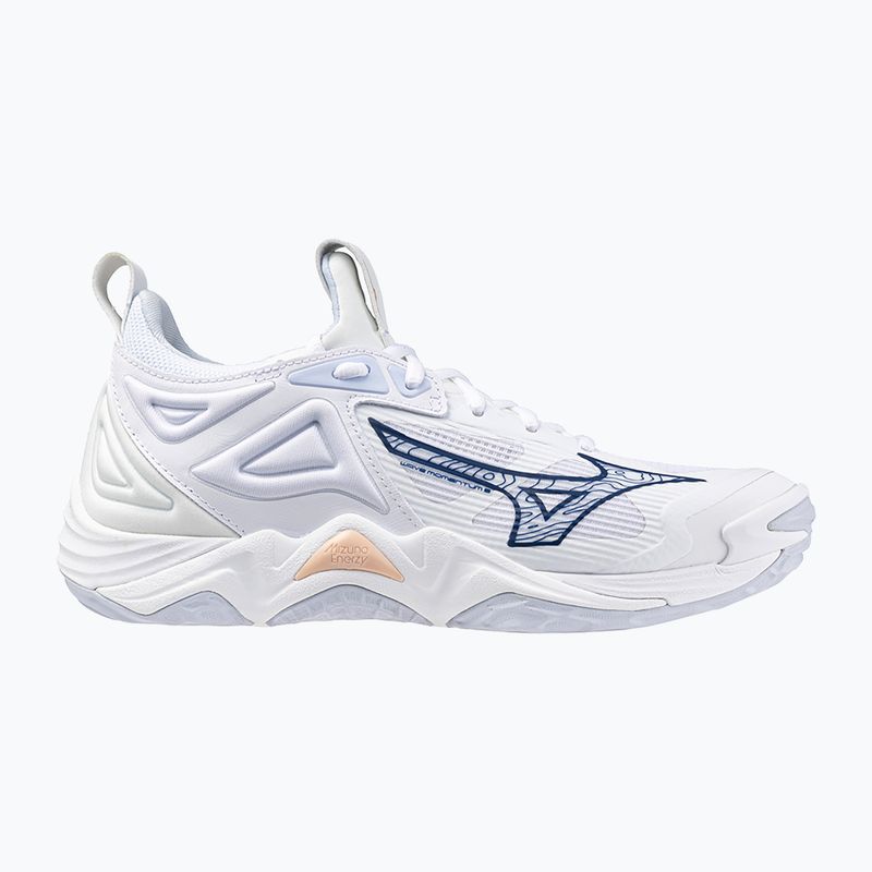 Moteriški tinklinio batai  Mizuno Wave Momentum 3 white/ navy peony/ peach parfait