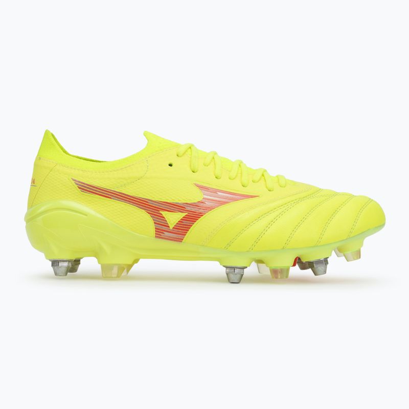 Vyriški futbolo batai Mizuno Morelia Neo IV β Elite MIX safety yellow/fiery coral 2/safety yellow 2