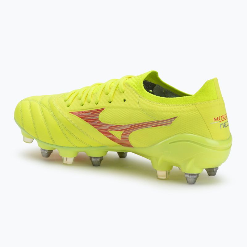 Vyriški futbolo batai Mizuno Morelia Neo IV β Elite MIX safety yellow/fiery coral 2/safety yellow 3