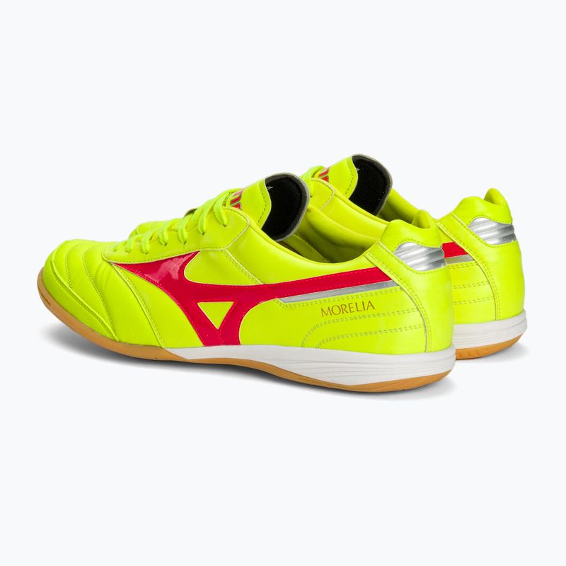 Vyriški futbolo batai Mizuno Morelia Sala Elite IN safety yellow/fiery coral 2/galaxy silver 4