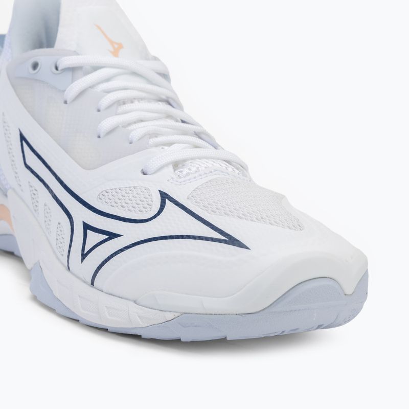 Moteriški rankinio bateliai Mizuno Wave Mirage 5 white/navy peony/peach parfait 7