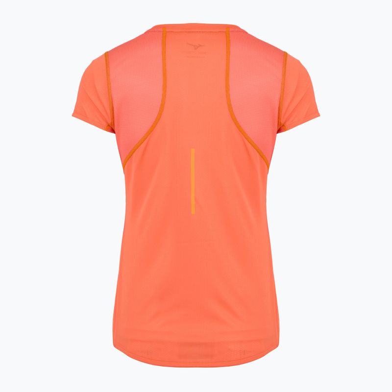 Moteriški bėgimo marškinėliai Mizuno DryAeroFlow Tee nasturtas 2