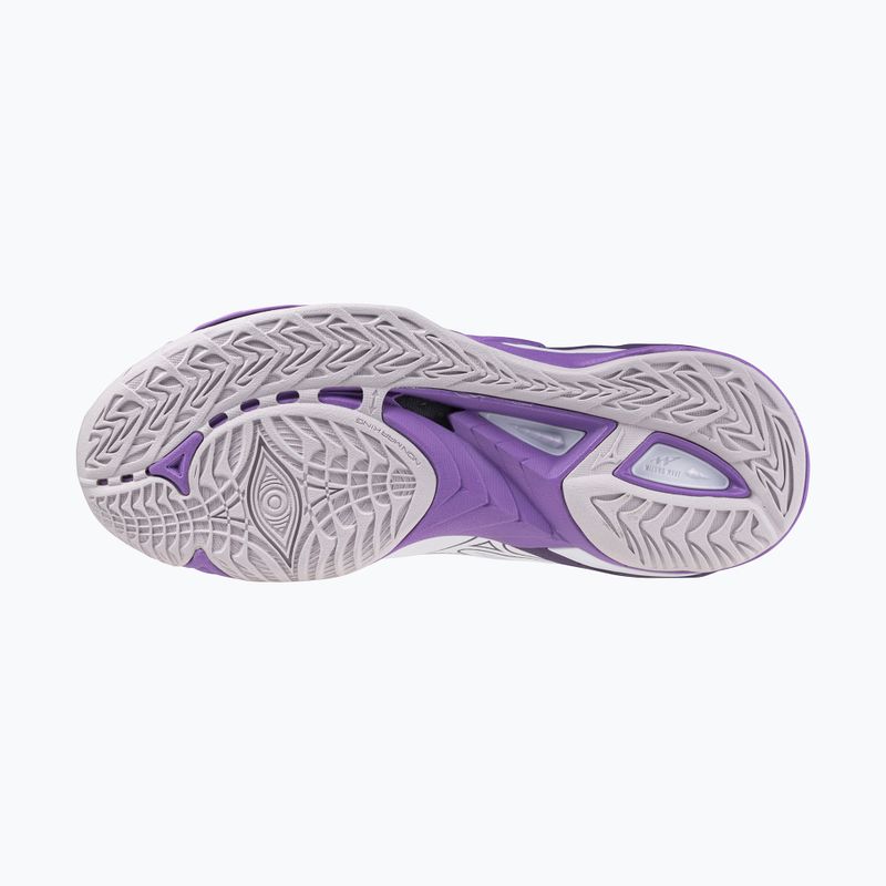 Moteriški rankinio bateliai Mizuno Wave Mirage 5 white/patrician purple/quince 9