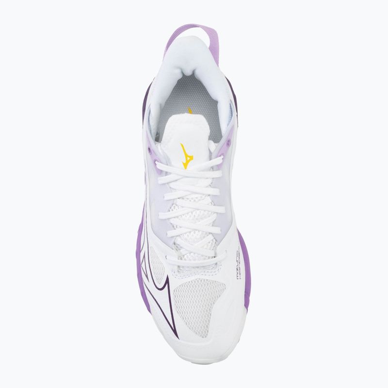 Moteriški rankinio bateliai Mizuno Wave Mirage 5 white/patrician purple/quince 5