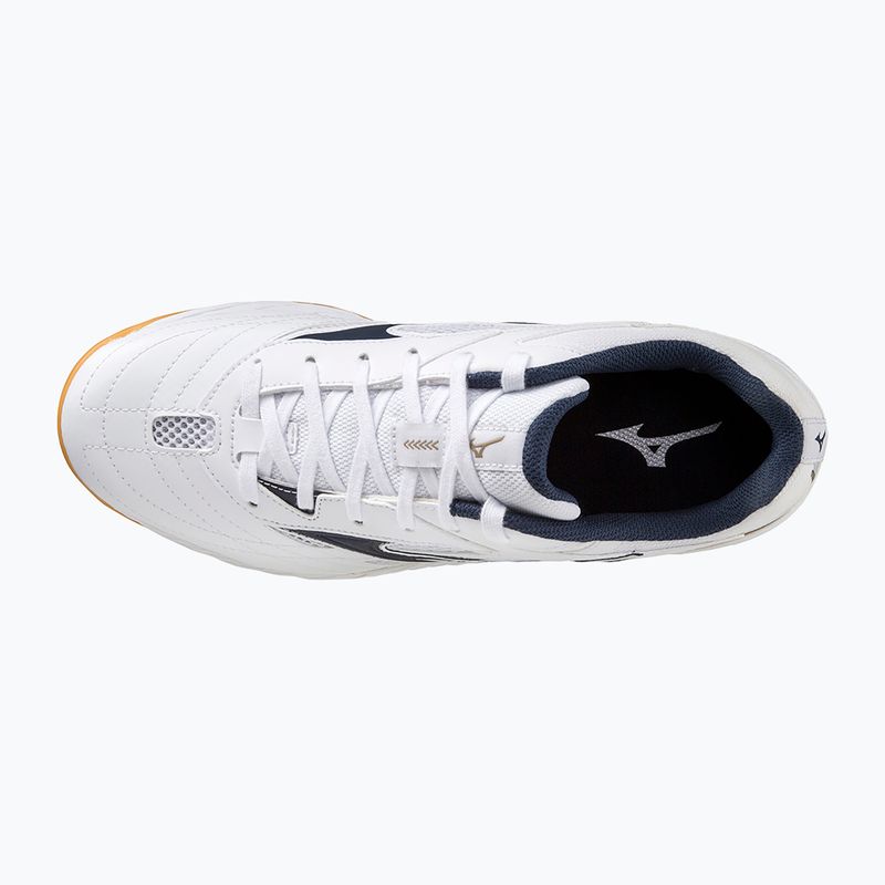 Mizuno Wave Drive 9 teniso bateliai balti/suknelės mėlyni/auksiniai 5