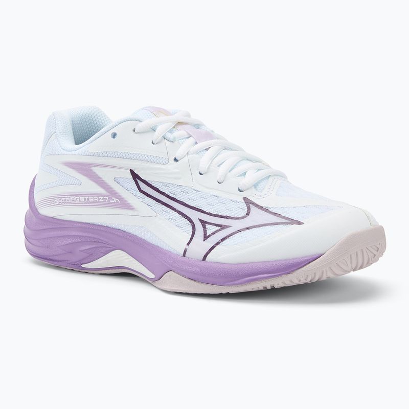 Vaikiški tinklinio batai Mizuno Lightning Star Z7 white/patrician purple/quince