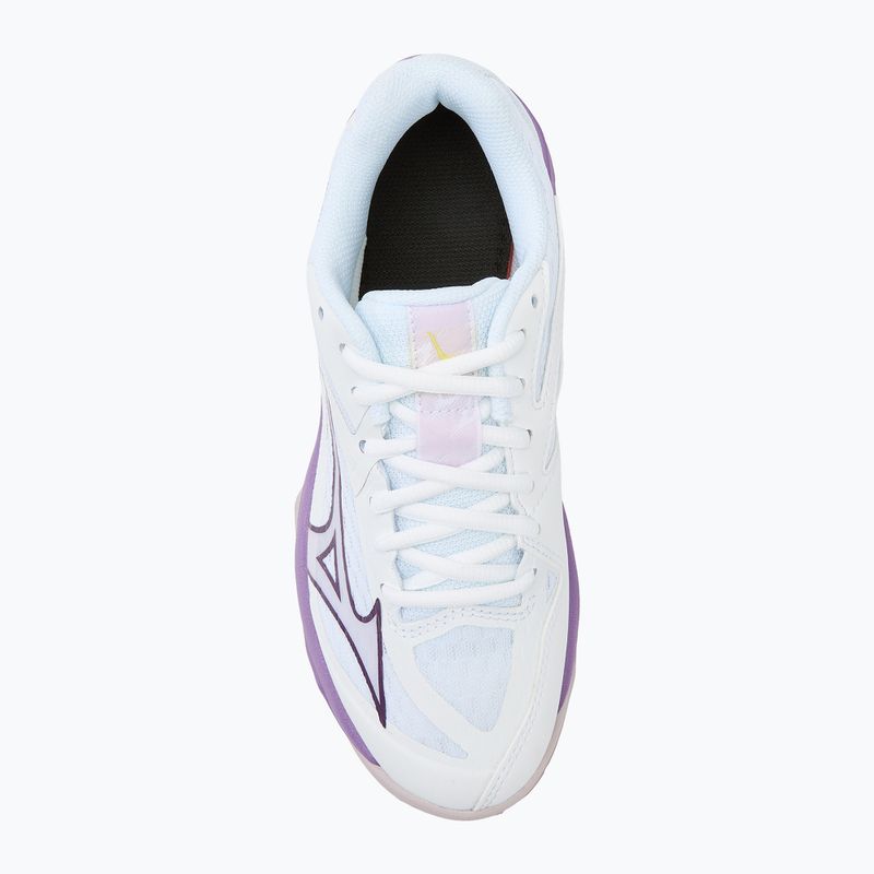 Vaikiški tinklinio batai Mizuno Lightning Star Z7 white/patrician purple/quince 5