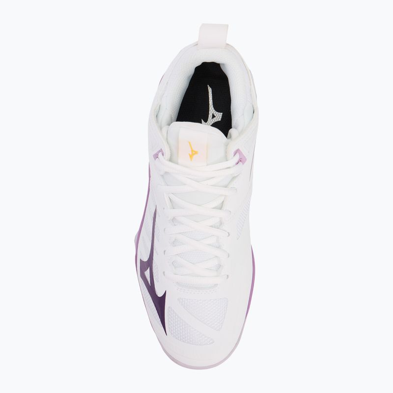 Moteriški tinklinio batai Mizuno Wave Dimension Mid white/patrician purple/quince 5