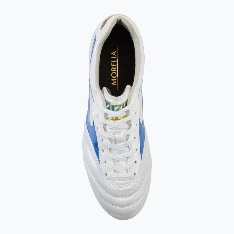 Vyriški futbolo batai Mizuno Morelia II Elite Md white/laser blue/gold 5