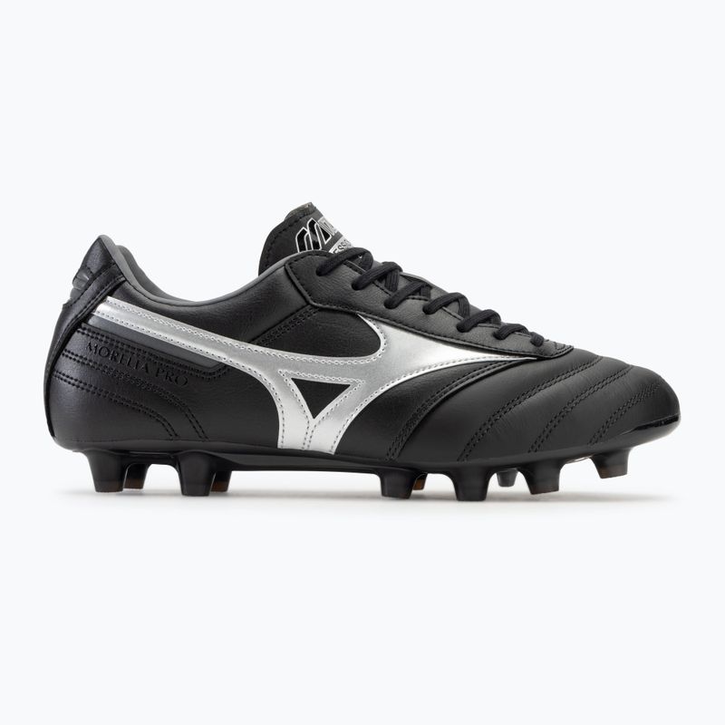 Vaikiški futbolo bateliai Mizuno Morelia II Pro MD black/galaxy silver/dark shadow 2