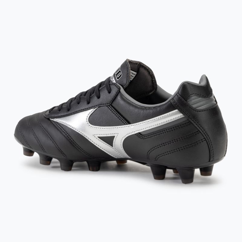 Vaikiški futbolo bateliai Mizuno Morelia II Pro MD black/galaxy silver/dark shadow 3
