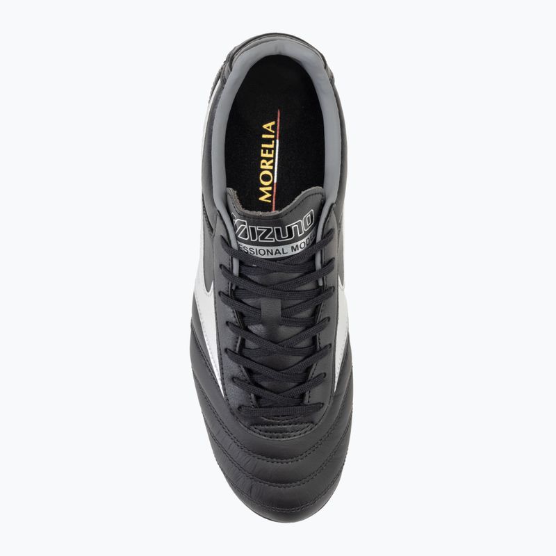 Vaikiški futbolo bateliai Mizuno Morelia II Pro MD black/galaxy silver/dark shadow 5