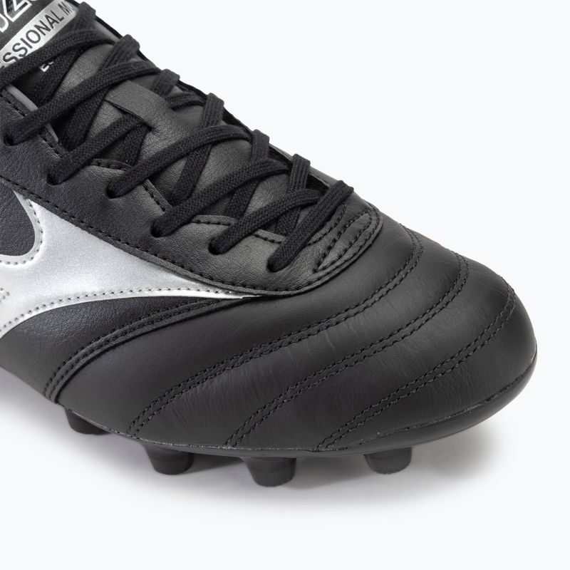 Vaikiški futbolo bateliai Mizuno Morelia II Pro MD black/galaxy silver/dark shadow 7