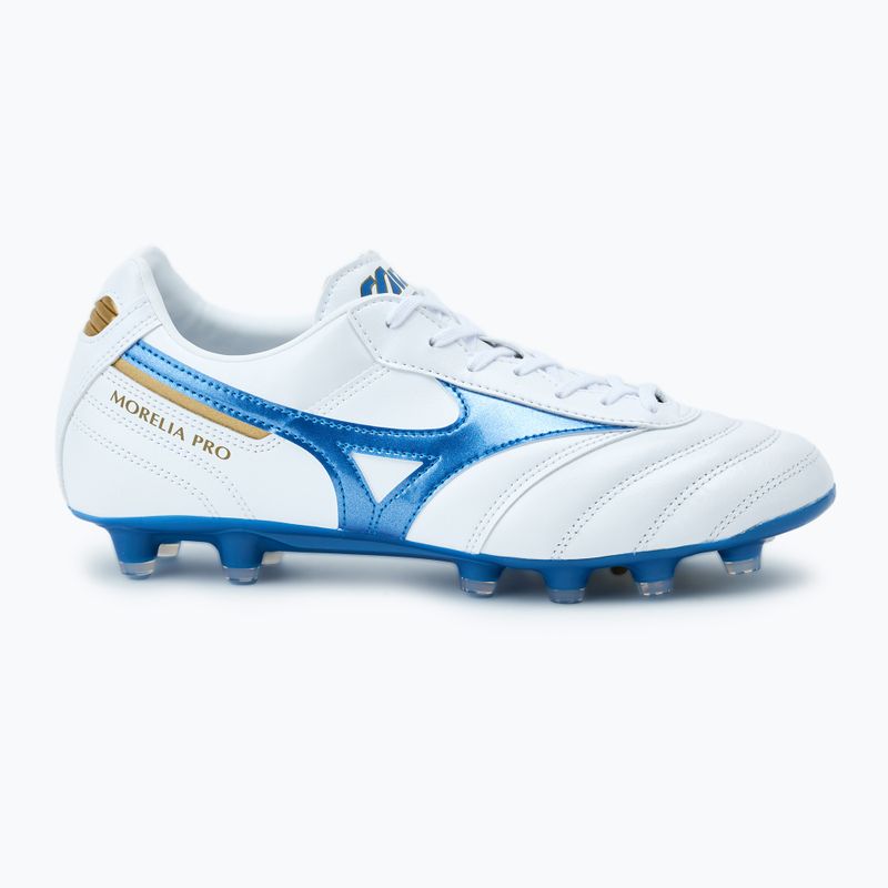 Vaikiški futbolo bateliai Mizuno Morelia II Pro MD white/laser blue/gold 2