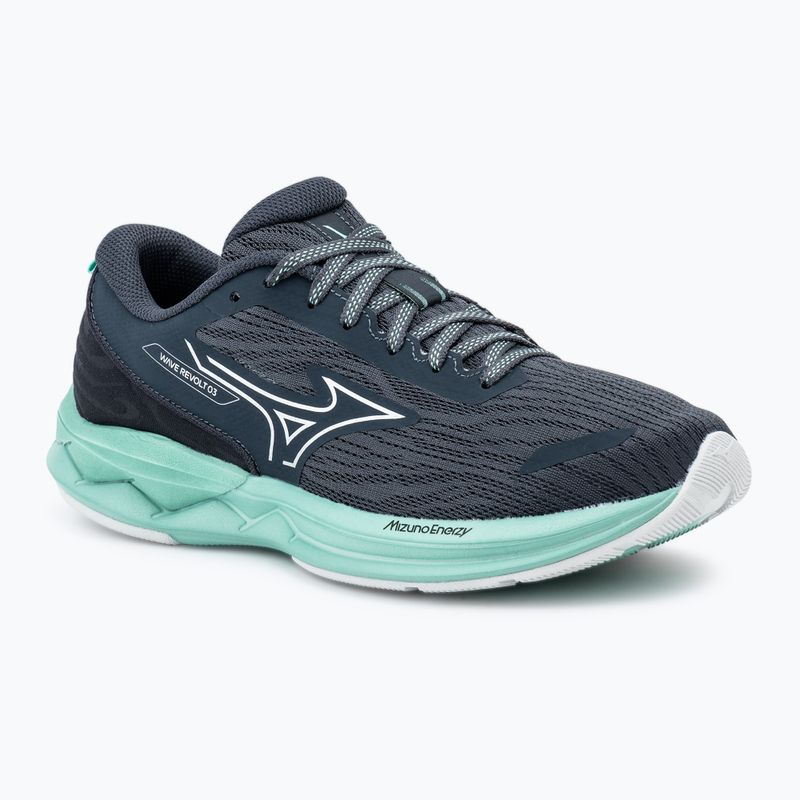 Moteriški bėgimo batai Mizuno Wave Revolt 3 india ink/neo silver/dusty jade green