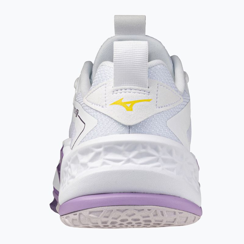 Mizuno Wav Stealth Neo 2 rankinio bateliai white / navy peony / peach parfait 10