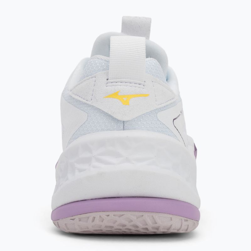 Mizuno Wav Stealth Neo 2 rankinio bateliai white / navy peony / peach parfait 6