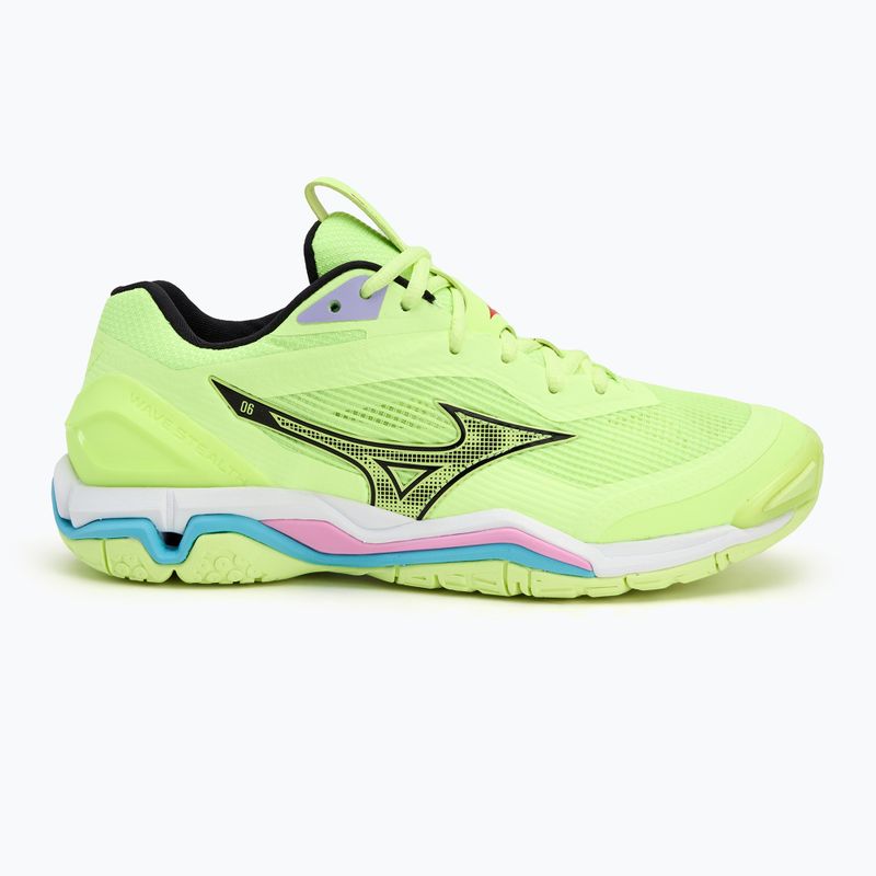 Vyriški rankinio bateliai Mizuno Wave Stealth 6 neo lime/black/splish splash 2