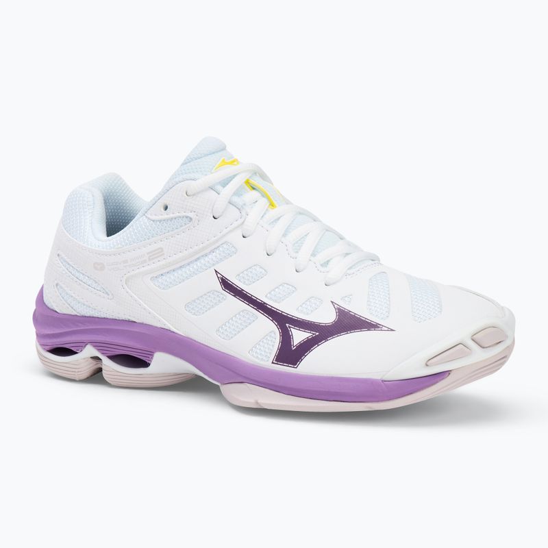 Moteriški tinklinio batai Mizuno Wave Voltage 2 white/patrician purple/quince