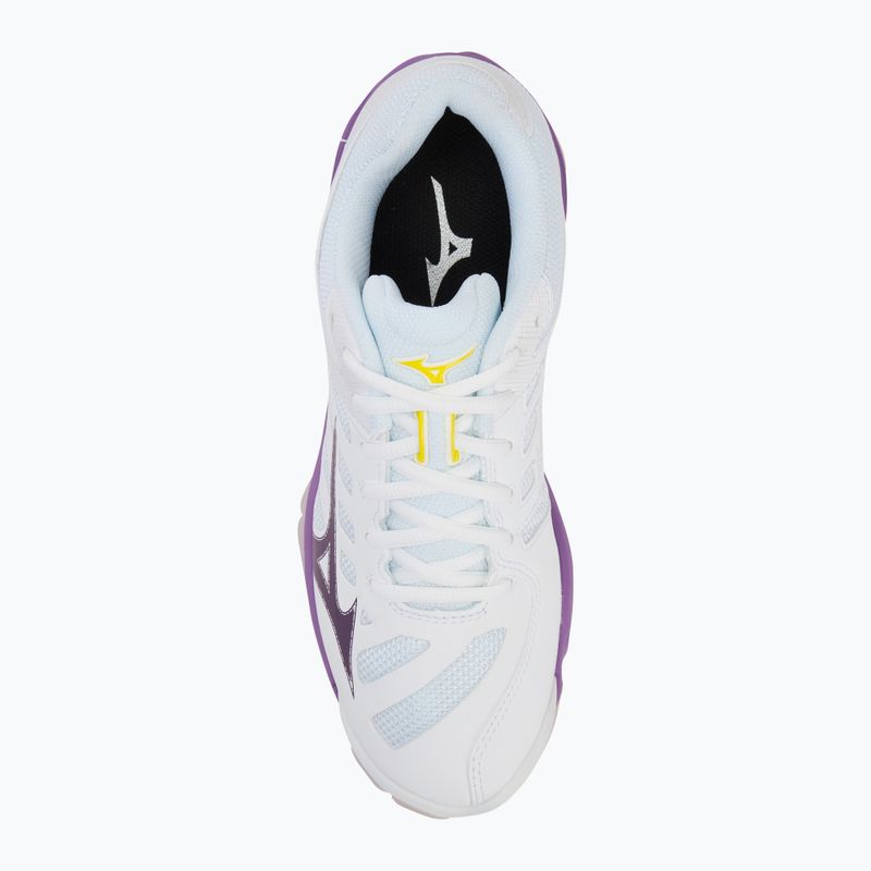 Moteriški tinklinio batai Mizuno Wave Voltage 2 white/patrician purple/quince 5