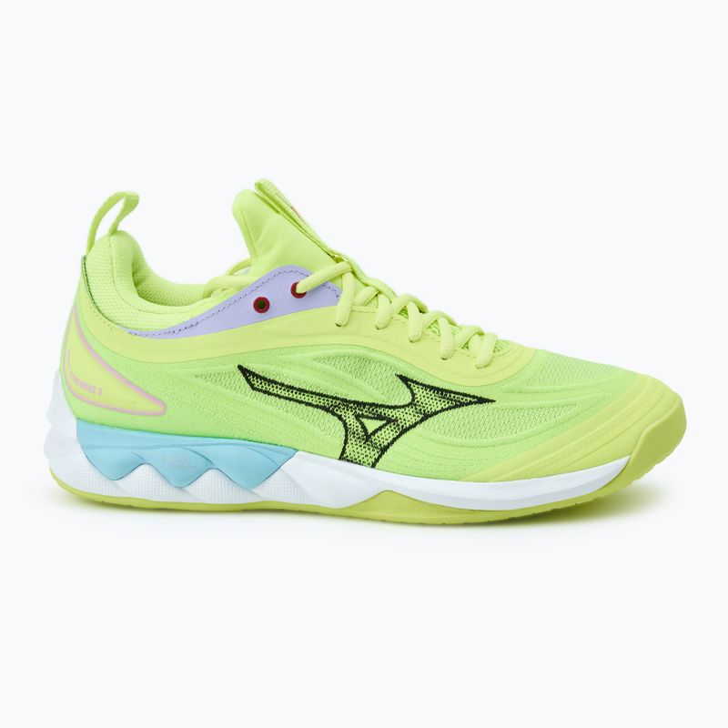 Vyriški tinklinio batai Mizuno Wave Luminous 3 neo lime/black/splish splash 2