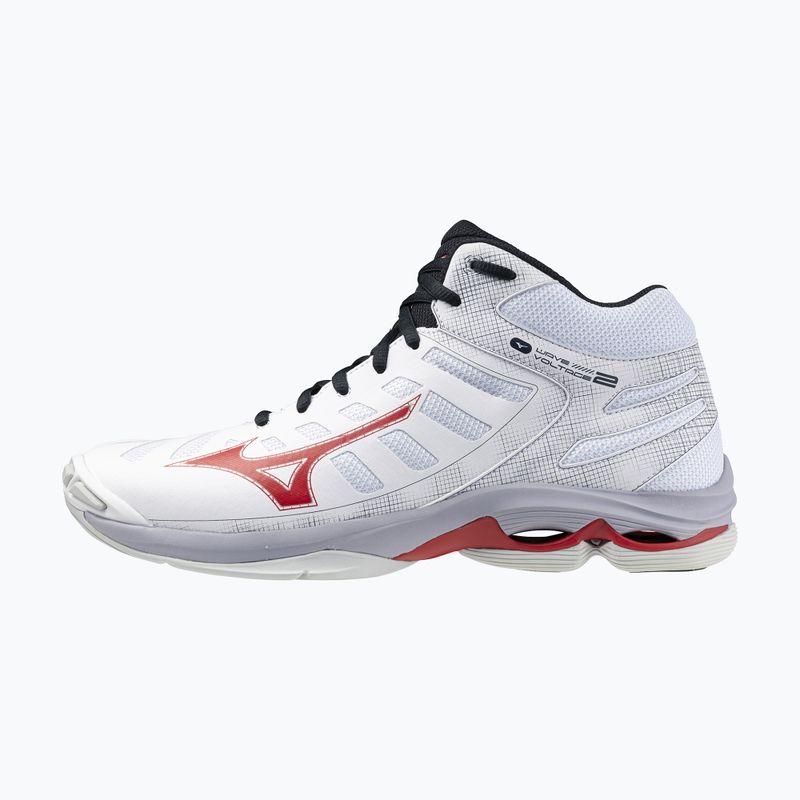 Vyriški tinklinio batai Mizuno Wave Voltage 2 Mid white/salsa/black