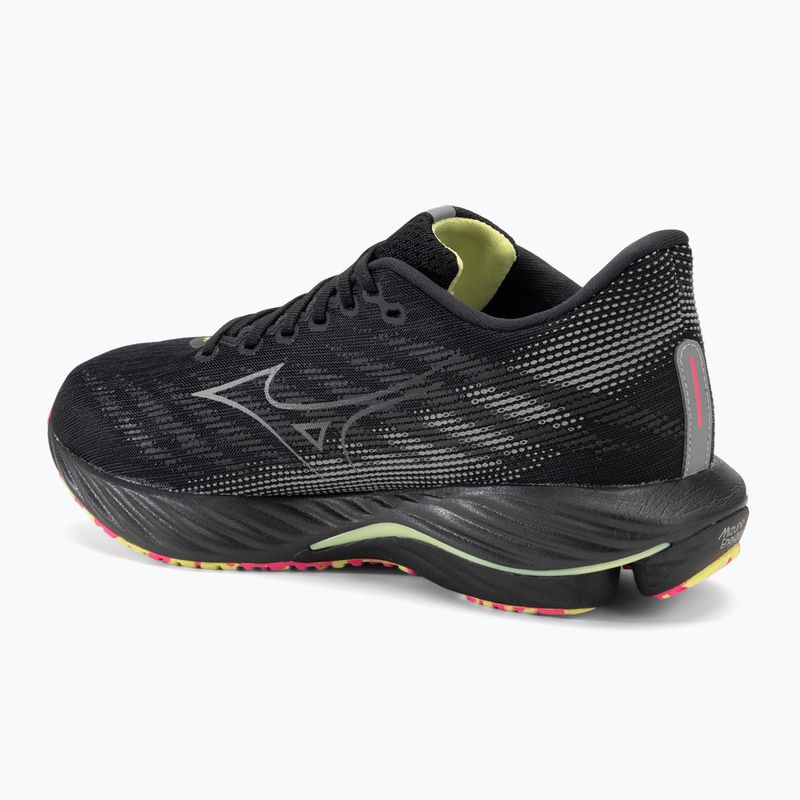 Vyriški bėgimo batai Mizuno Wave Rider 28 black/silver/sunny lime 3