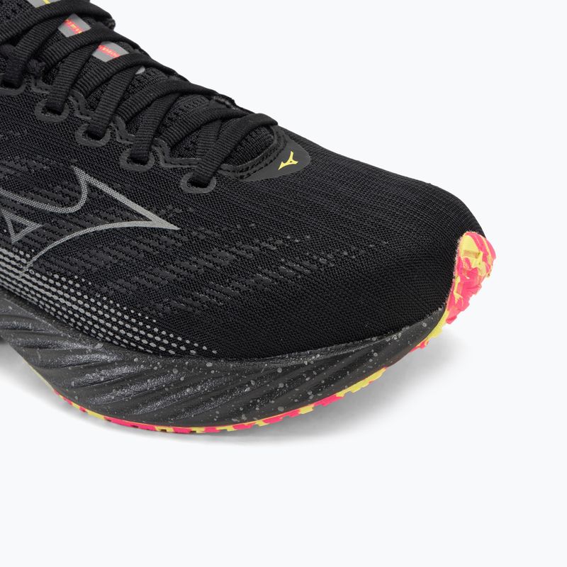Vyriški bėgimo batai Mizuno Wave Rider 28 black/silver/sunny lime 7