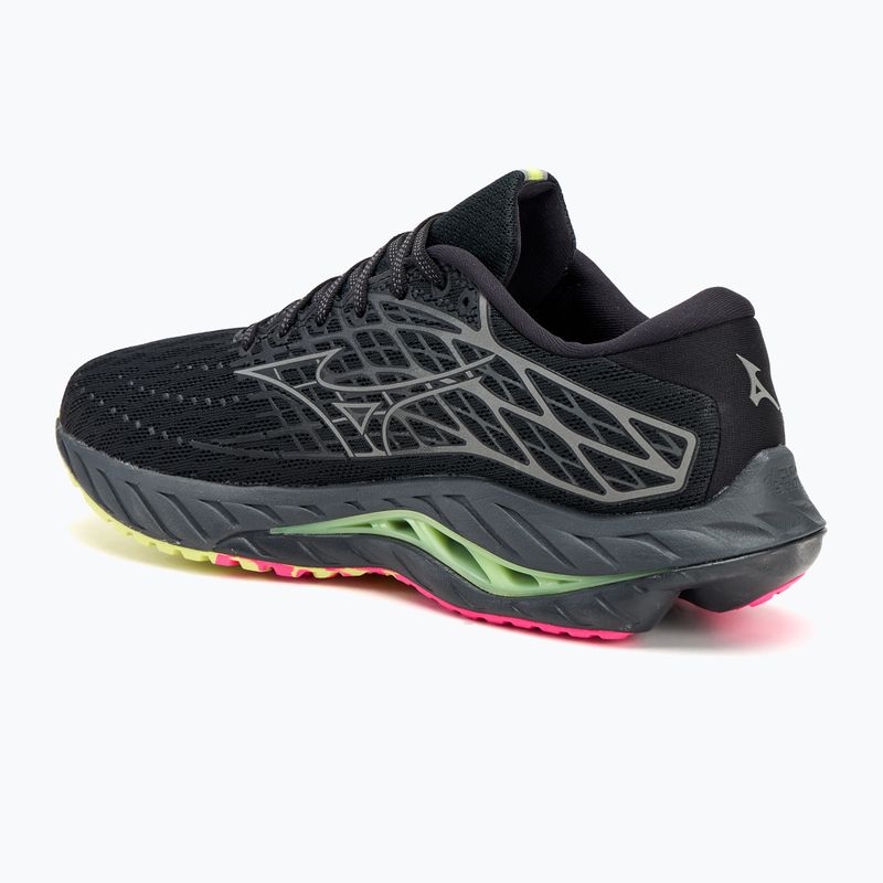 Vyriški bėgimo batai Mizuno Wave Inspire 20 black/silver/sunny lime 3