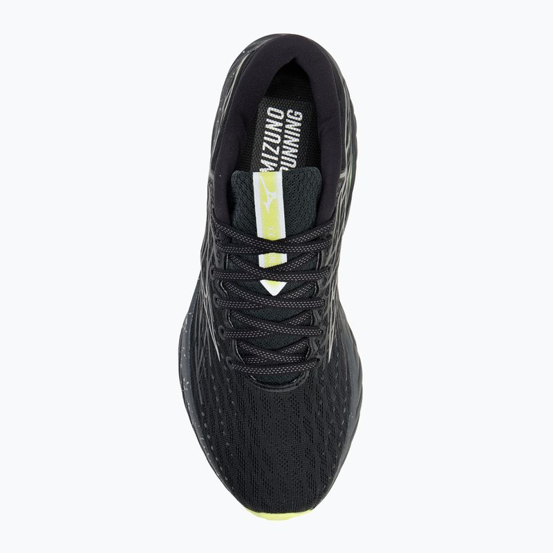 Vyriški bėgimo batai Mizuno Wave Inspire 20 black/silver/sunny lime 5