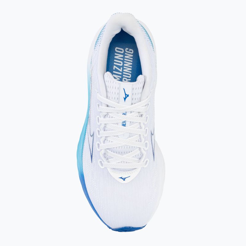 Moteriški bėgimo batai Mizuno Wave Rider 28 white/mugen blue/river blue 5