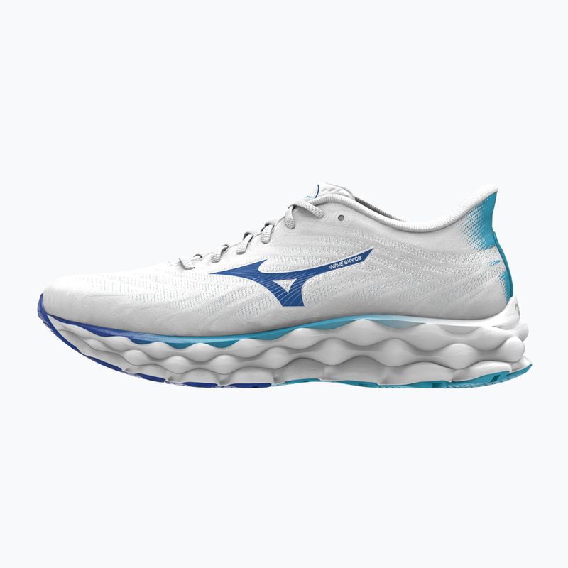 Moteriški bėgimo batai Mizuno Wave Sky 8 white/laser blue/mugen blue 8