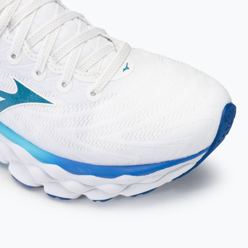 Moteriški bėgimo batai Mizuno Wave Sky 8 white/laser blue/mugen blue 7