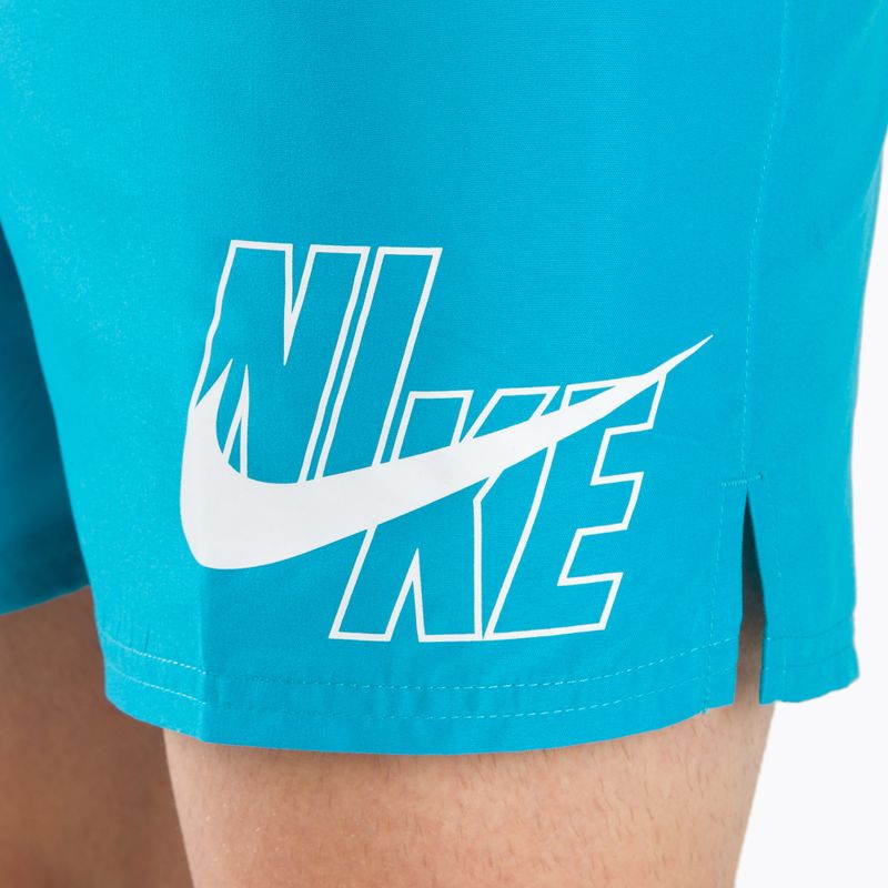 Vyriški Nike Logo Solid 5" Volley maudymosi šortai mėlyni NESSA566-406 4