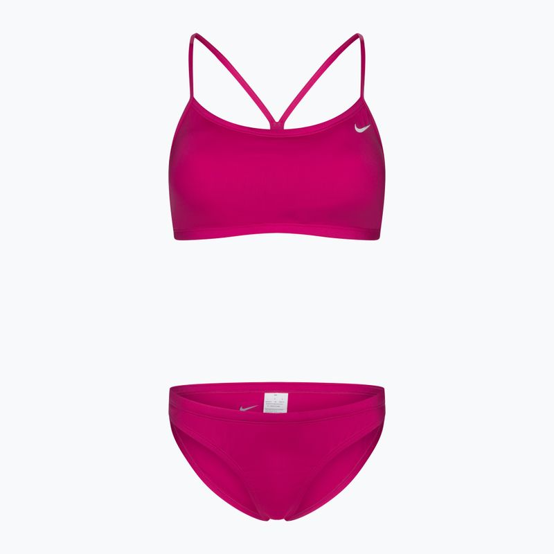 Moteriškas dviejų dalių maudymosi kostiumėlis Nike Essential Sports Bikini pink NESSA211