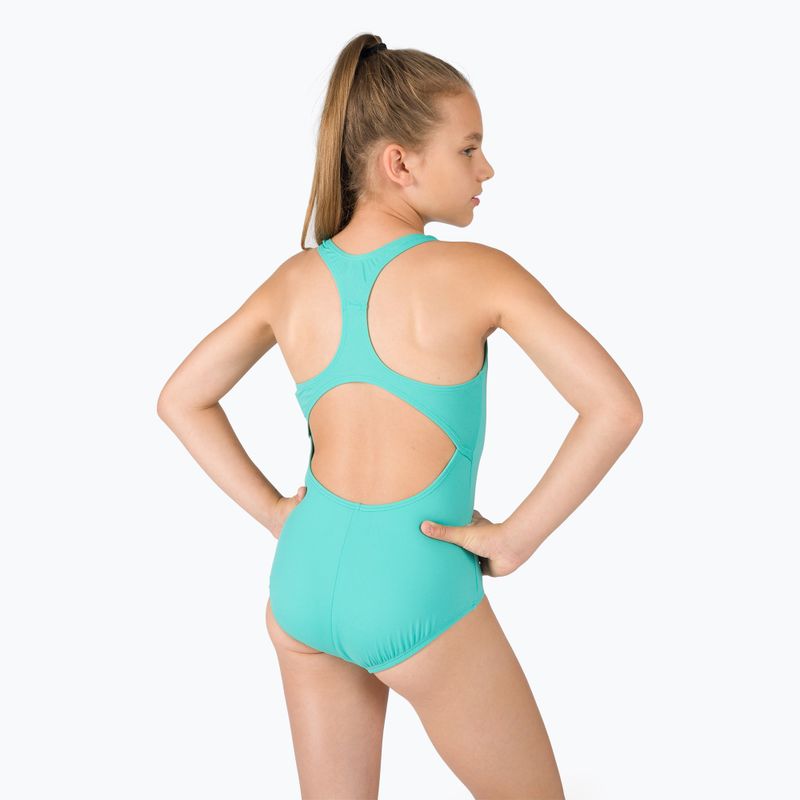 Nike Essential Racerback vaikiškas vientisas maudymosi kostiumėlis žalias NESSB711-339 3
