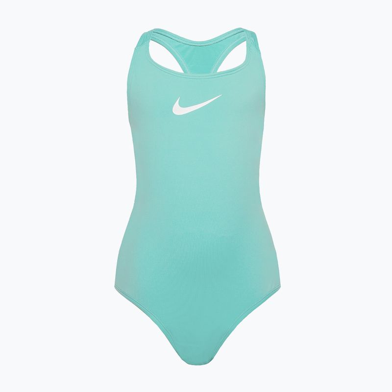 Nike Essential Racerback vaikiškas vientisas maudymosi kostiumėlis žalias NESSB711-339 6