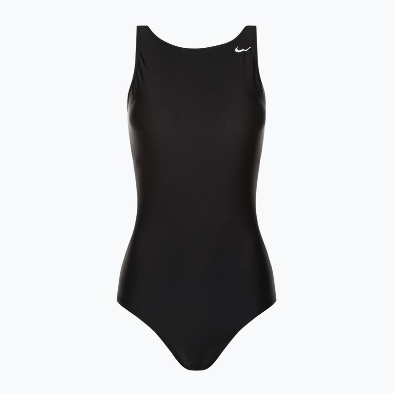 Nike Hydralock Sculpt U-Back moteriškas vientisas maudymosi kostiumėlis juodas NESSC200-001