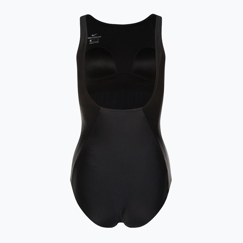 Nike Hydralock Sculpt U-Back moteriškas vientisas maudymosi kostiumėlis juodas NESSC200-001 2